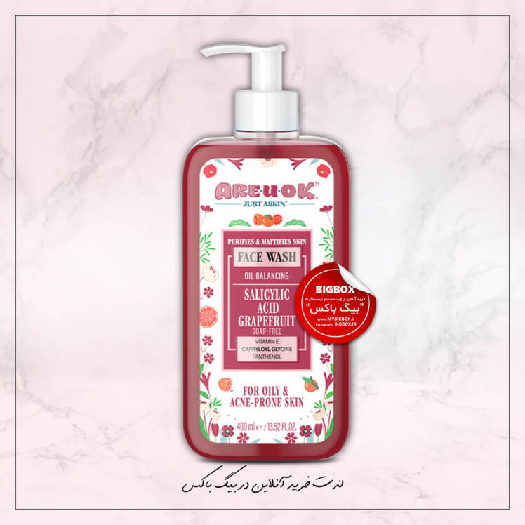 ژل شست‌وشو صورت پوست چرب و دارای آکنه Acne Control آر یو اکی 400 میلی لیتر