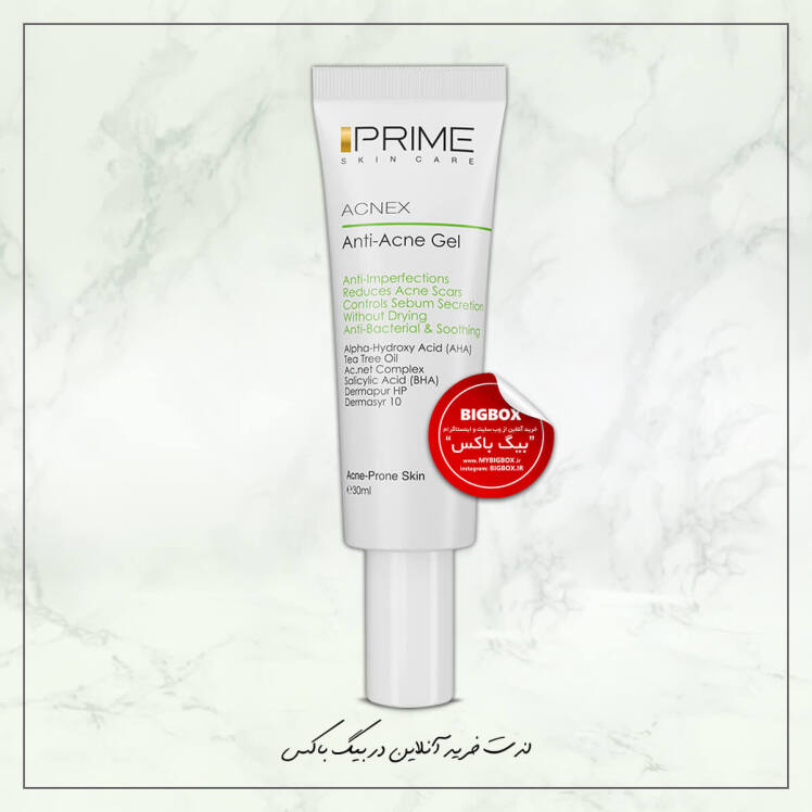 ژل ضد جوش پرایم اکنس ACNEX Anti-Acne Gel مناسب پوست‌های چرب و آکنه‌دار 30 میلی‌لیتر