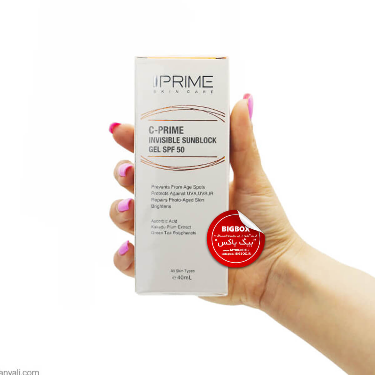  ژل ضد آفتاب پرایم ویتامین C-PRIME  SPF50 