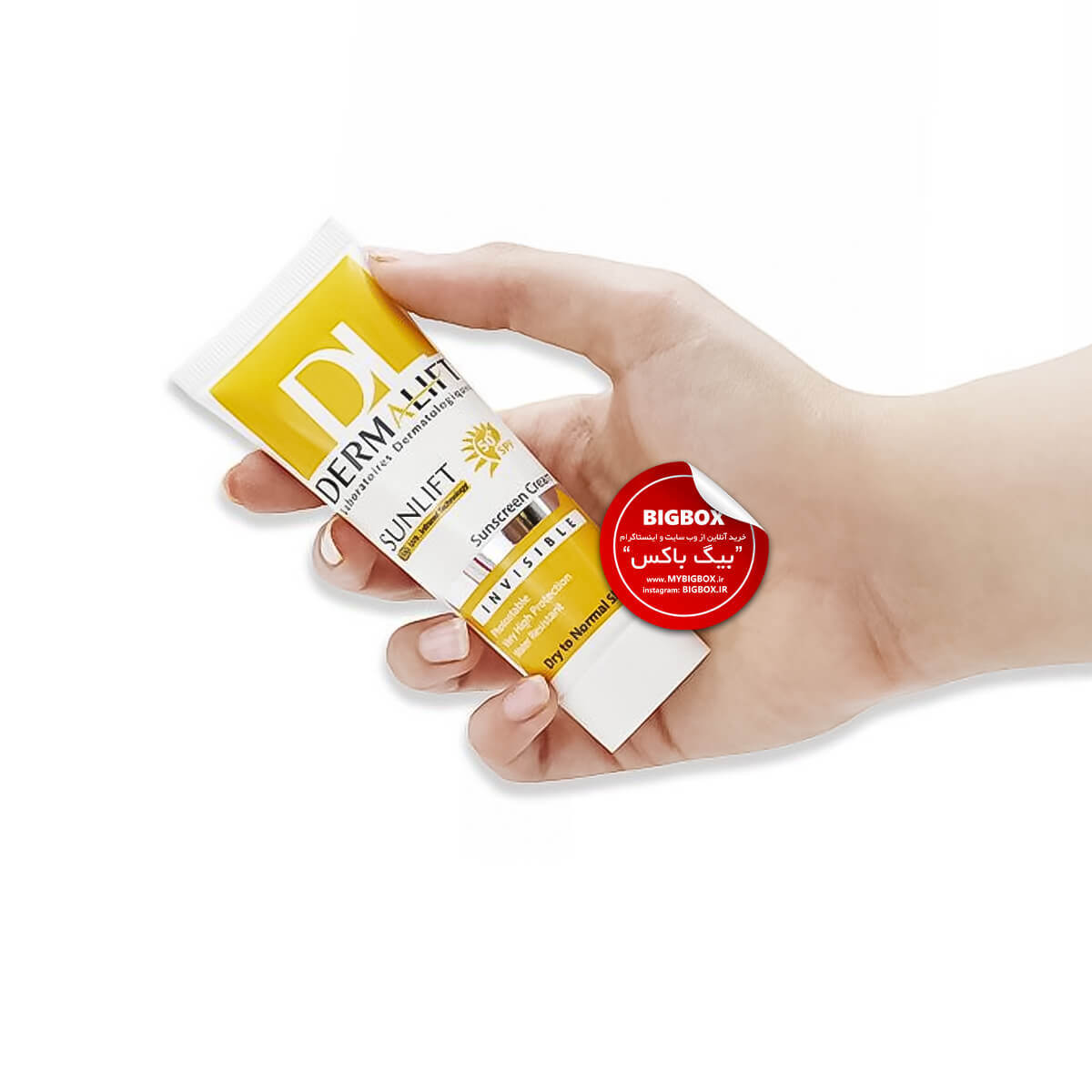 کرم ضد آفتاب بیرنگ پوست خشک درمالیفت SPF50