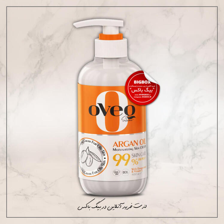 کرم مرطوب‌کننده و آبرسان روغن آرگان اوک شاین پوست چرب و مختلط 200 میلی لیتر