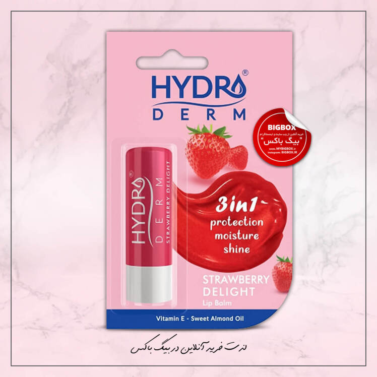 بالم مرطوب کننده لب توت فرنگی هیدرودرم مدل STRAWBERRY DELIGHT