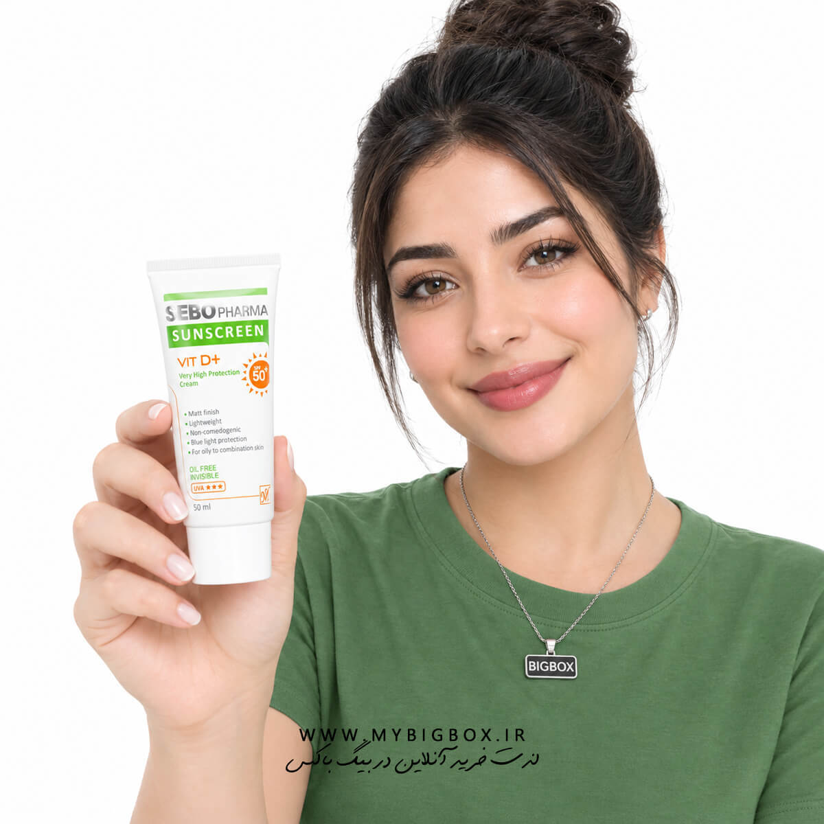 کرم ضد آفتاب فاقد چربی بی رنگ SPF50 سبوفارما